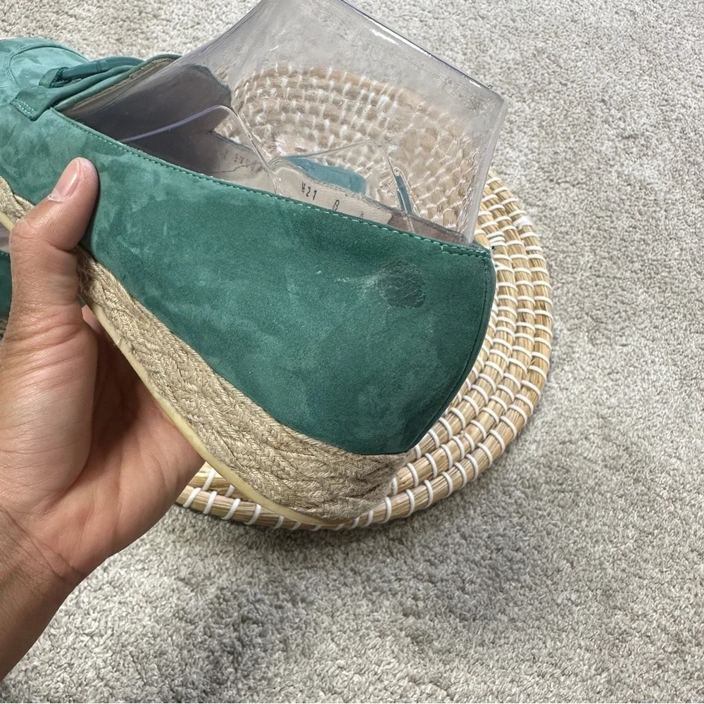 Salvatore Ferragamo Women’s Gancini Espadrilles Flats Shoes Slip On Suede 8B